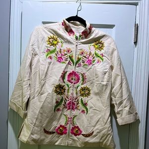 Floral three quarter length jacket